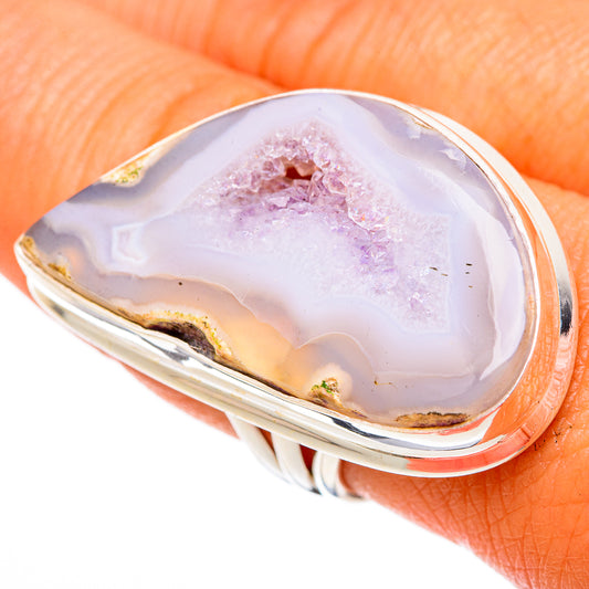 White Geode Slice Rings handcrafted by Ana Silver Co - RING103091