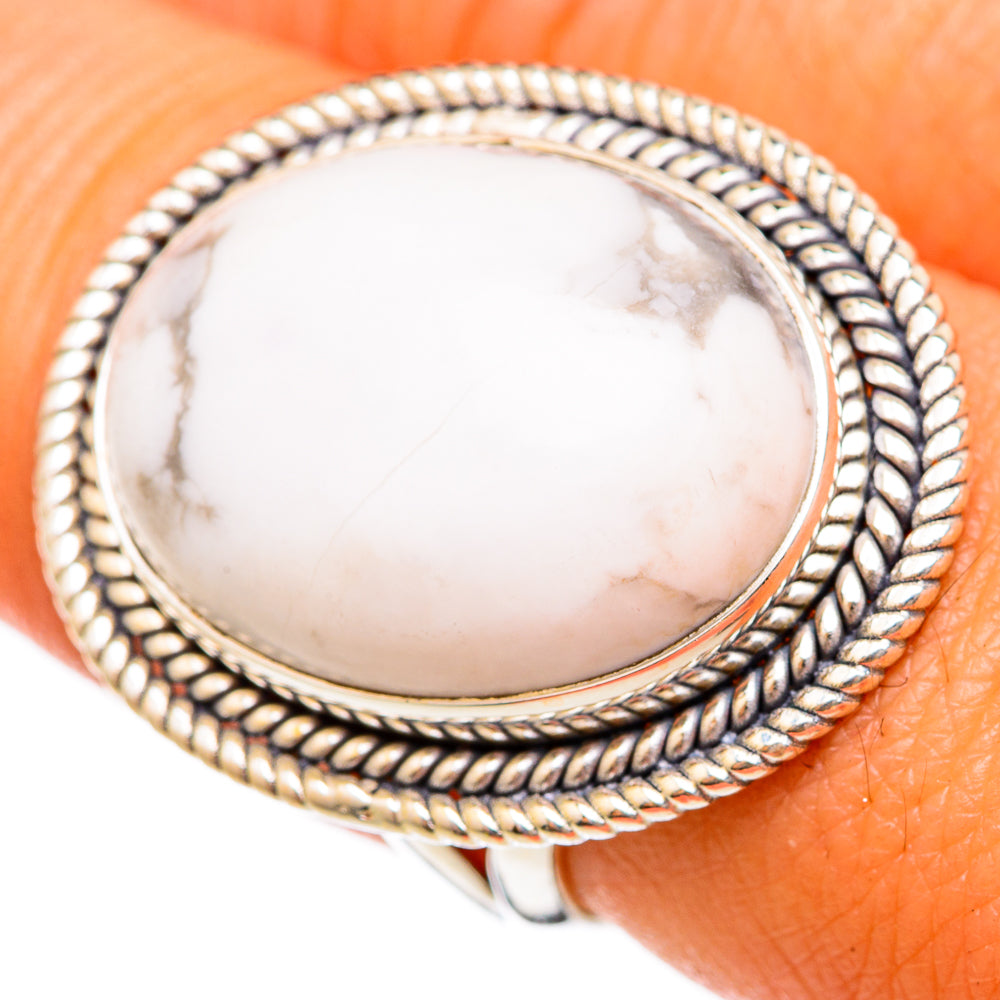 Howlite Rings handcrafted by Ana Silver Co - RING103092