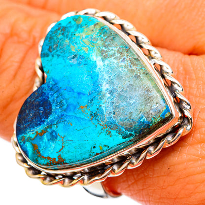 Chrysocolla Rings handcrafted by Ana Silver Co - RING103107