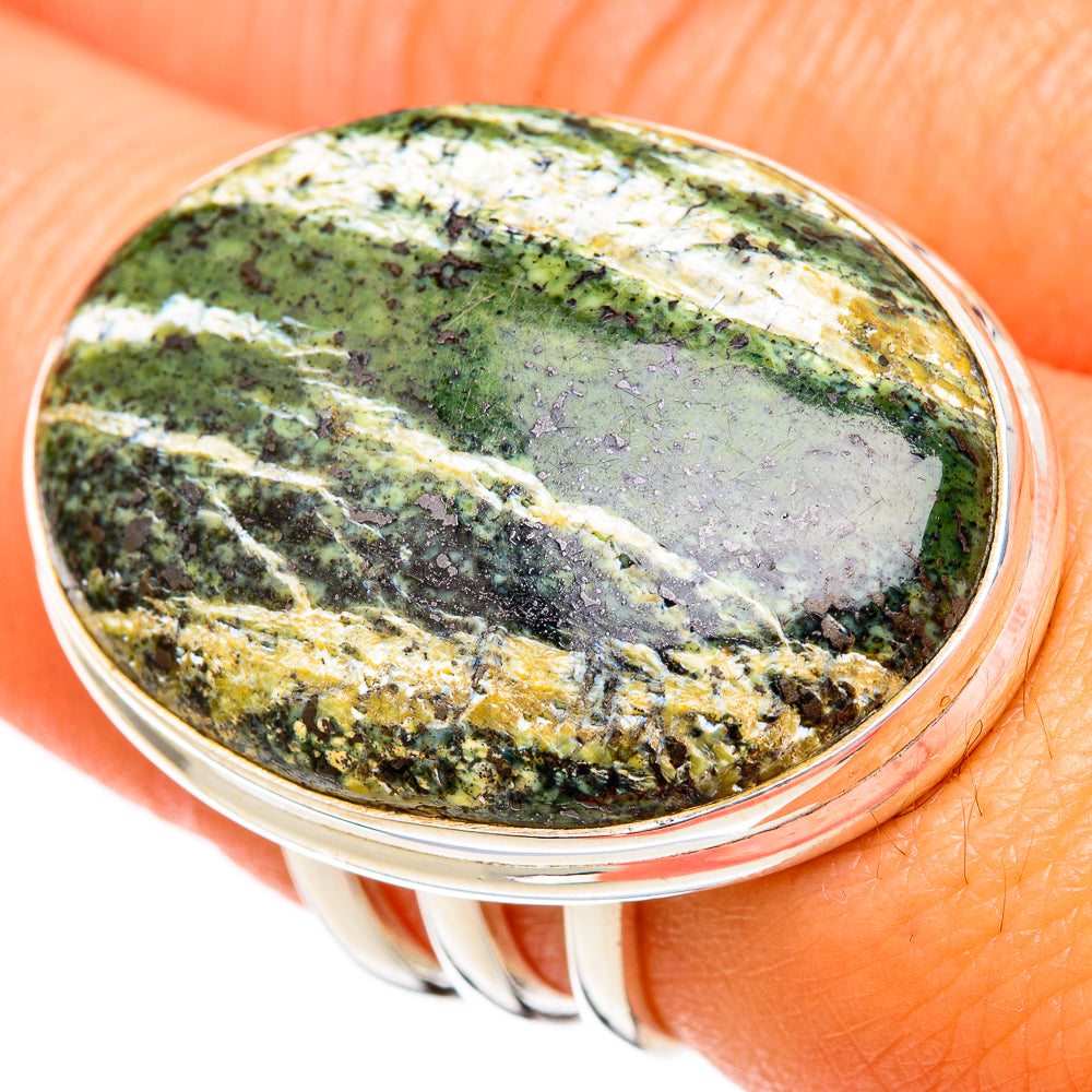 Lizard Jasper Rings handcrafted by Ana Silver Co - RING103113