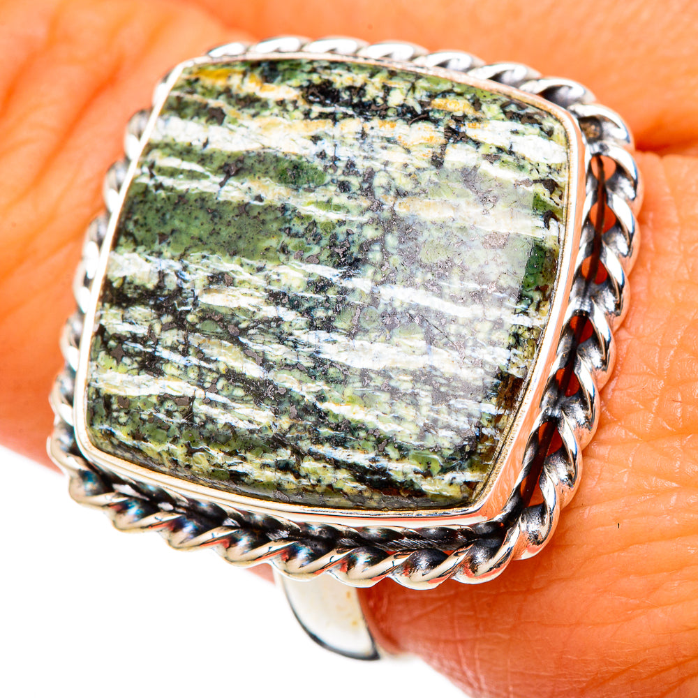 Lizard Jasper Rings handcrafted by Ana Silver Co - RING103114