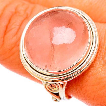 Rose Quartz Rings handcrafted by Ana Silver Co - RING103128