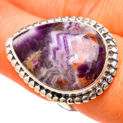 Chevron Amethyst Rings handcrafted by Ana Silver Co - RING103130