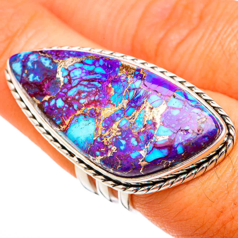 Purple Copper Turquoise Rings handcrafted by Ana Silver Co - RING103132