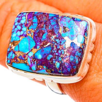Purple Copper Turquoise Rings handcrafted by Ana Silver Co - RING103134