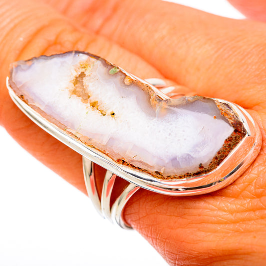 White Geode Slice Rings handcrafted by Ana Silver Co - RING103147