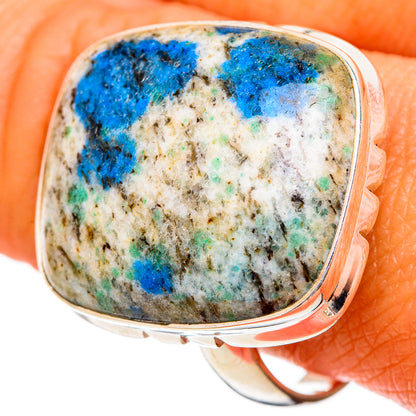 K2 Blue Azurite Rings handcrafted by Ana Silver Co - RING103160