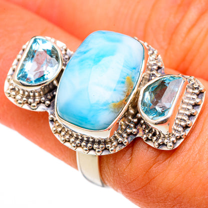 Larimar Rings handcrafted by Ana Silver Co - RING103175