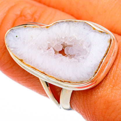 White Geode Slice Rings handcrafted by Ana Silver Co - RING103189