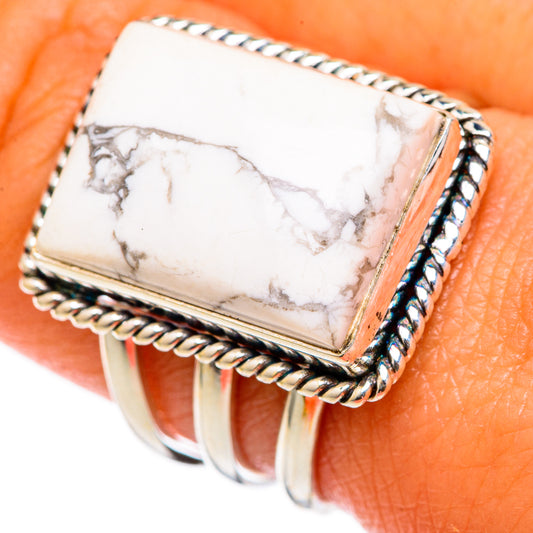 Howlite Rings handcrafted by Ana Silver Co - RING103191