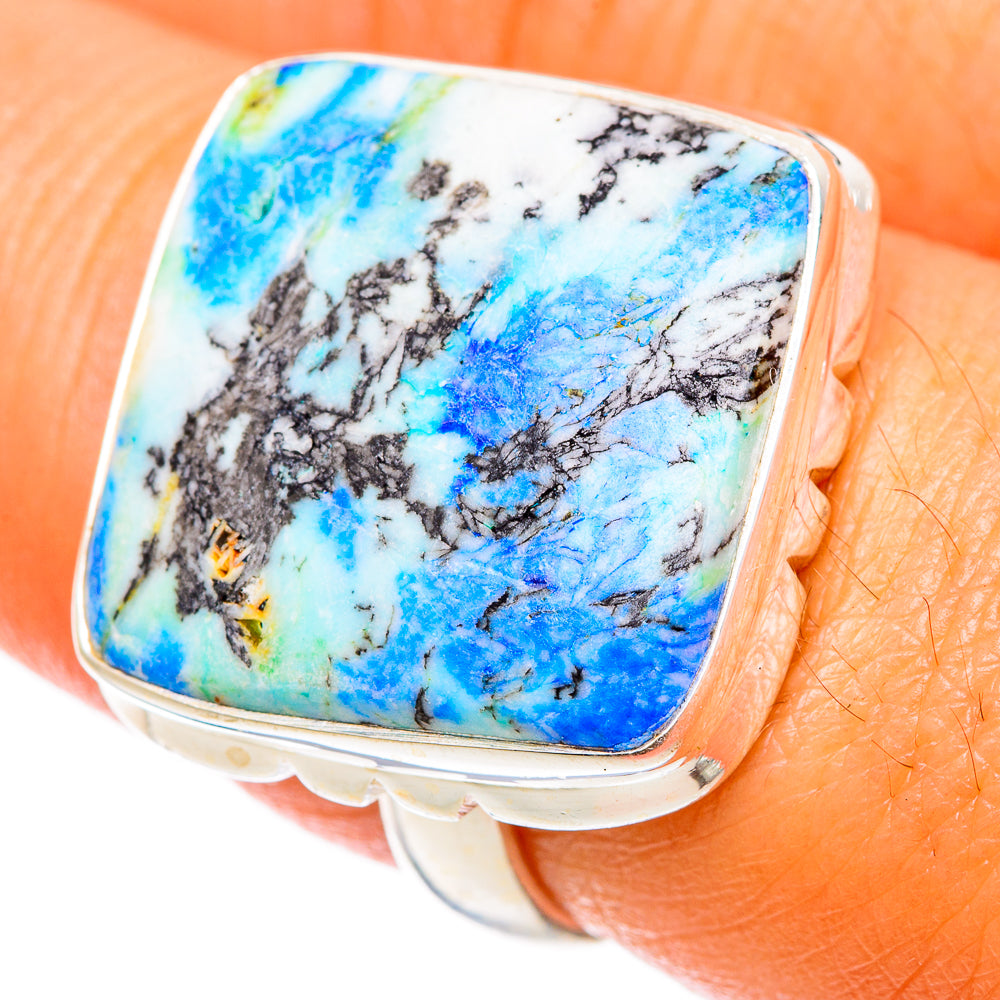 Azurite Rings handcrafted by Ana Silver Co - RING103198