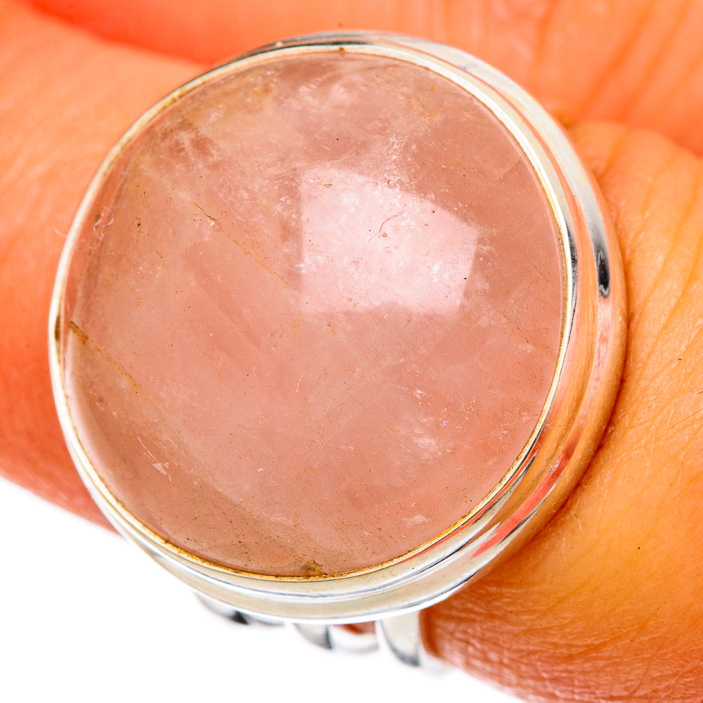 Rose Quartz Rings handcrafted by Ana Silver Co - RING103207