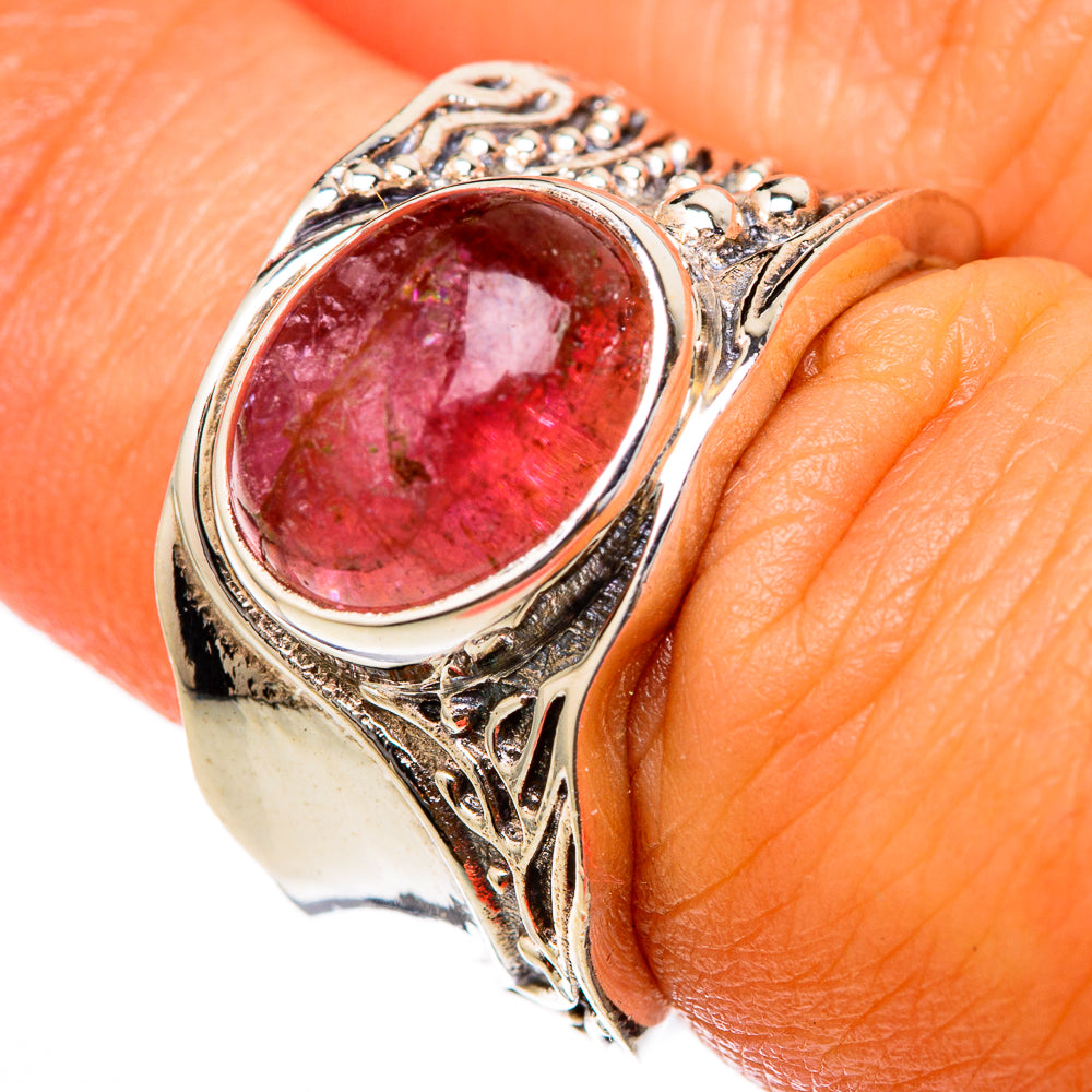 Pink Tourmaline Rings handcrafted by Ana Silver Co - RING103208