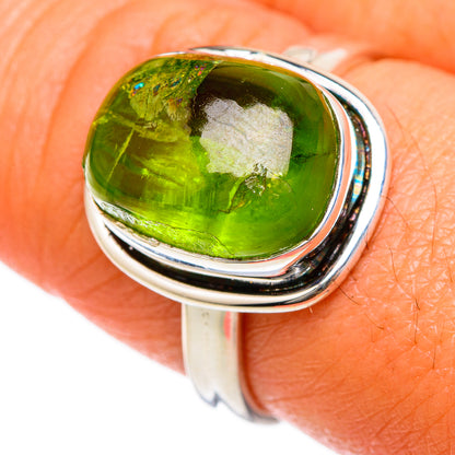 Green Tourmaline Rings handcrafted by Ana Silver Co - RING103227