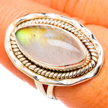 Rainbow Moonstone Rings handcrafted by Ana Silver Co - RING103239