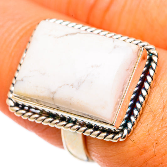 Howlite Rings handcrafted by Ana Silver Co - RING103241