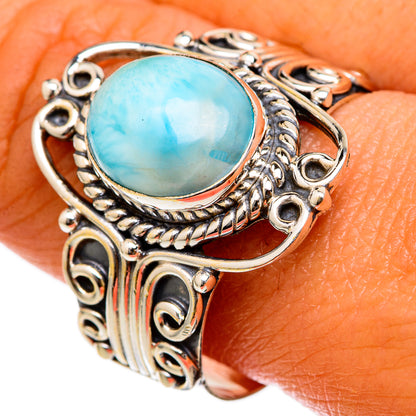 Larimar Rings handcrafted by Ana Silver Co - RING103246