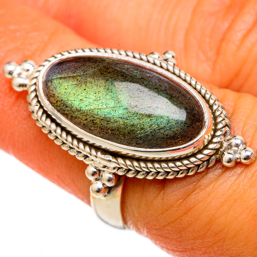 Labradorite Rings handcrafted by Ana Silver Co - RING103249