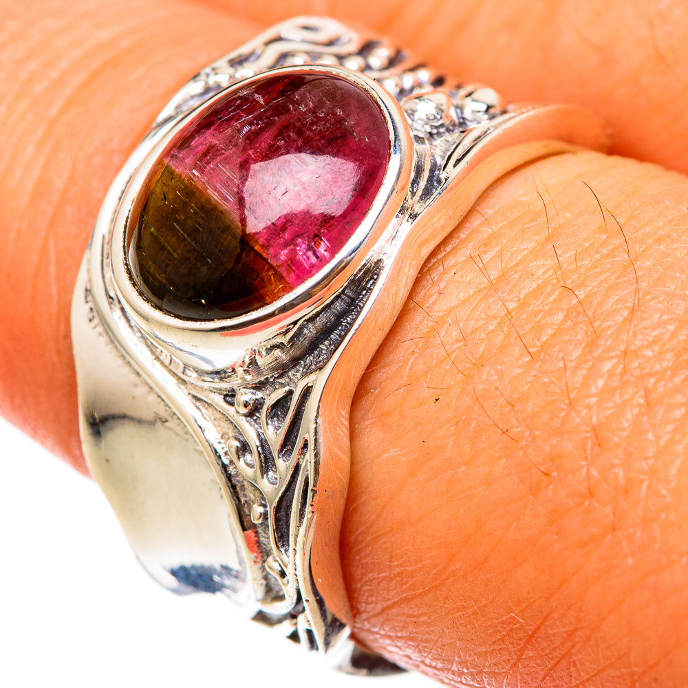 Watermelon Tourmaline Rings handcrafted by Ana Silver Co - RING103254