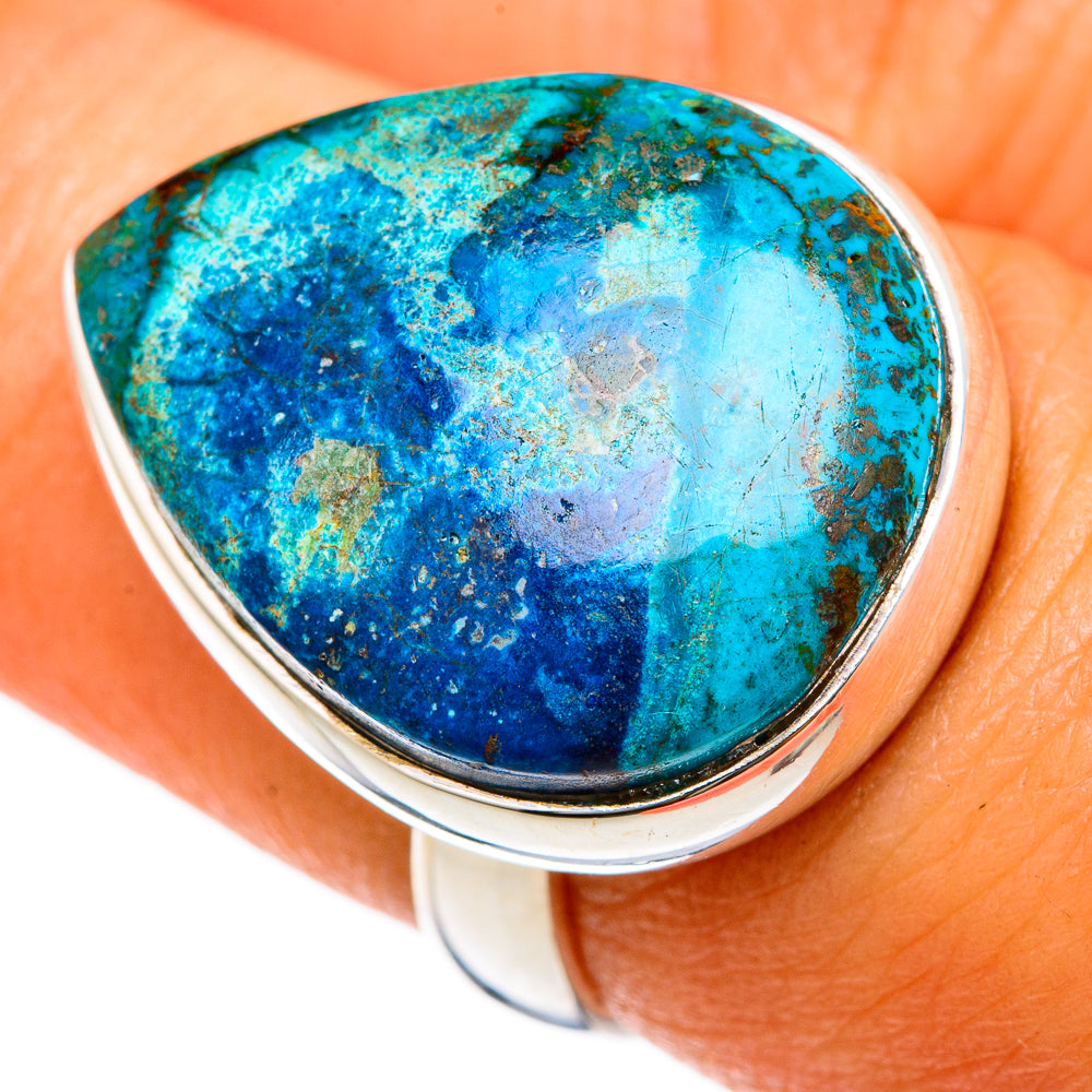 Chrysocolla Rings handcrafted by Ana Silver Co - RING103289