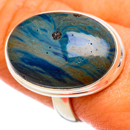 Blue Jasper Rings handcrafted by Ana Silver Co - RING103307