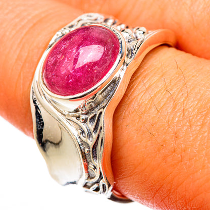 Pink Tourmaline Rings handcrafted by Ana Silver Co - RING103311