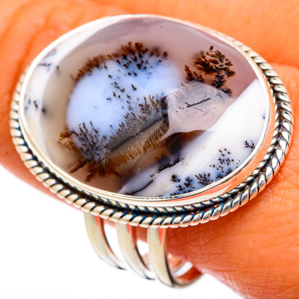 Dendritic Opal Rings handcrafted by Ana Silver Co - RING103323