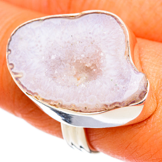 White Geode Slice Rings handcrafted by Ana Silver Co - RING103324