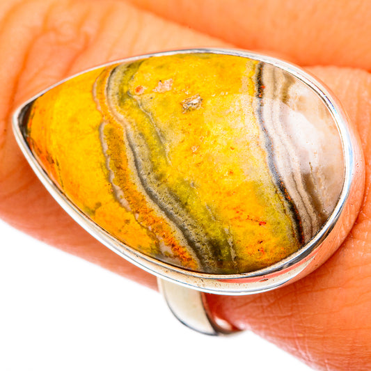 Bumble Bee Jasper Rings handcrafted by Ana Silver Co - RING103332