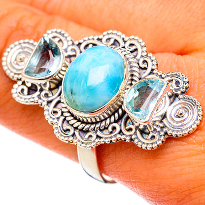 Larimar Rings handcrafted by Ana Silver Co - RING103336