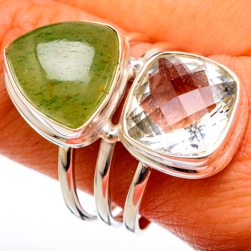 Green Aventurine Rings handcrafted by Ana Silver Co - RING103347