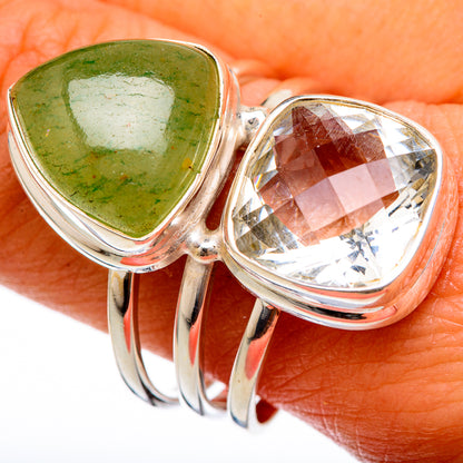 Green Aventurine Rings handcrafted by Ana Silver Co - RING103347