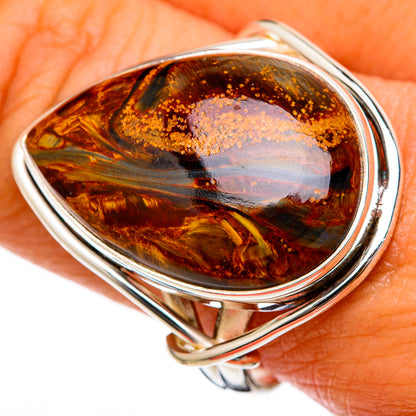 Golden Pietersite Rings handcrafted by Ana Silver Co - RING103356