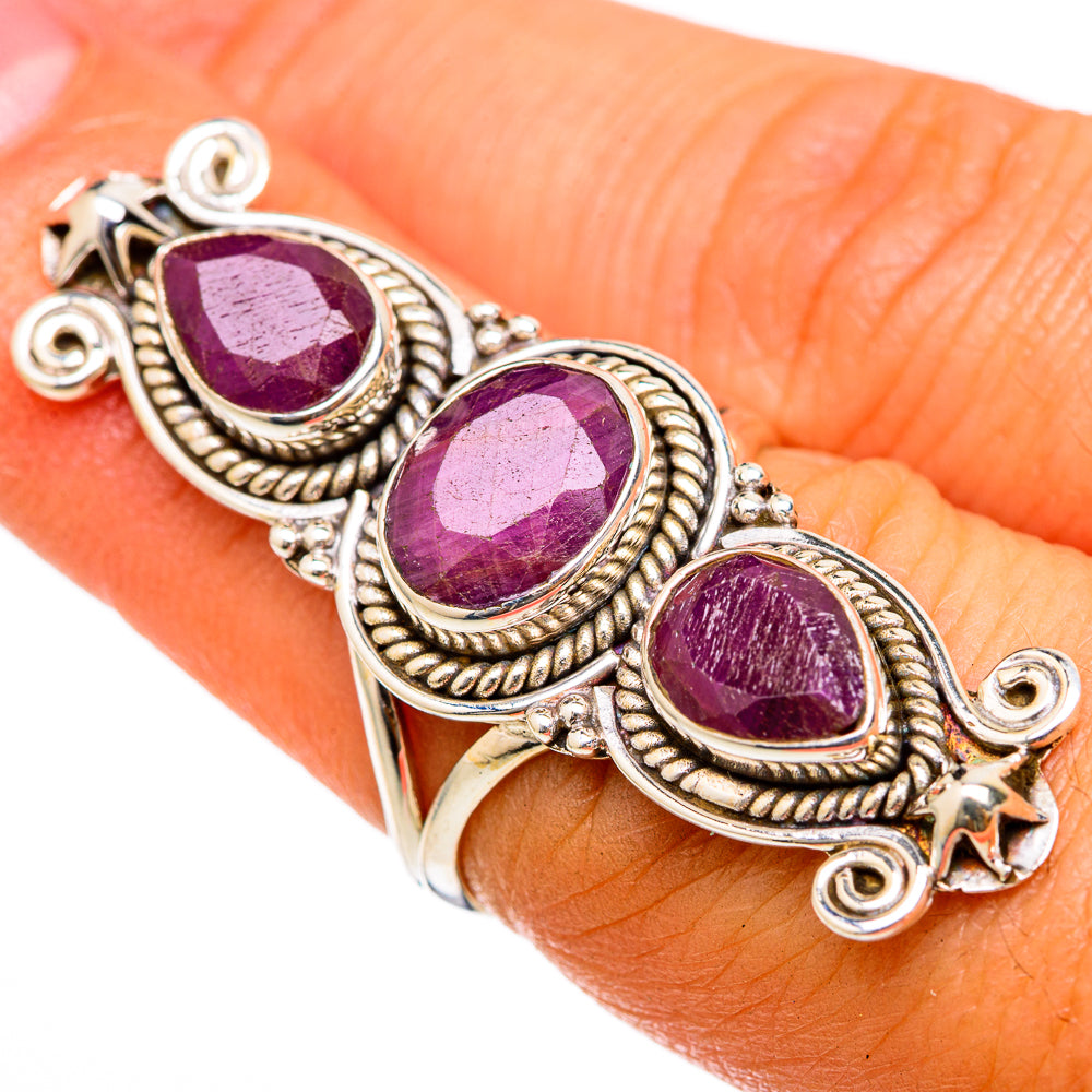 Mediterranean Red Coral Rings handcrafted by Ana Silver Co - RING103359