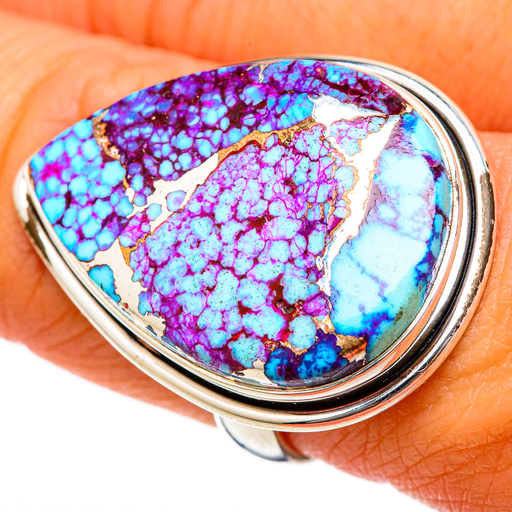 Purple Copper Turquoise Rings handcrafted by Ana Silver Co - RING103371