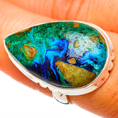 Azurite Malachite Rings handcrafted by Ana Silver Co - RING103378