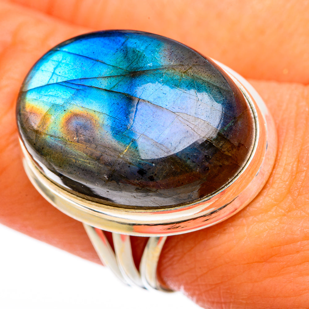 Labradorite Rings handcrafted by Ana Silver Co - RING103382