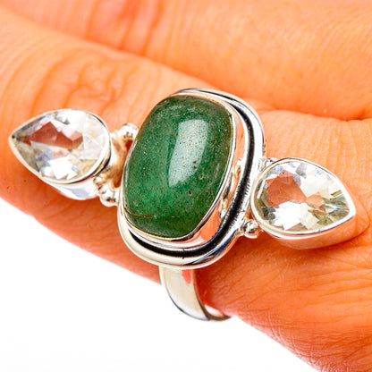 Green Aventurine Rings handcrafted by Ana Silver Co - RING103395