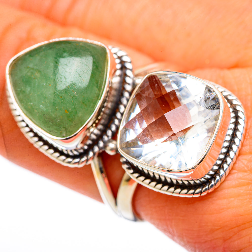 Green Aventurine Rings handcrafted by Ana Silver Co - RING103397