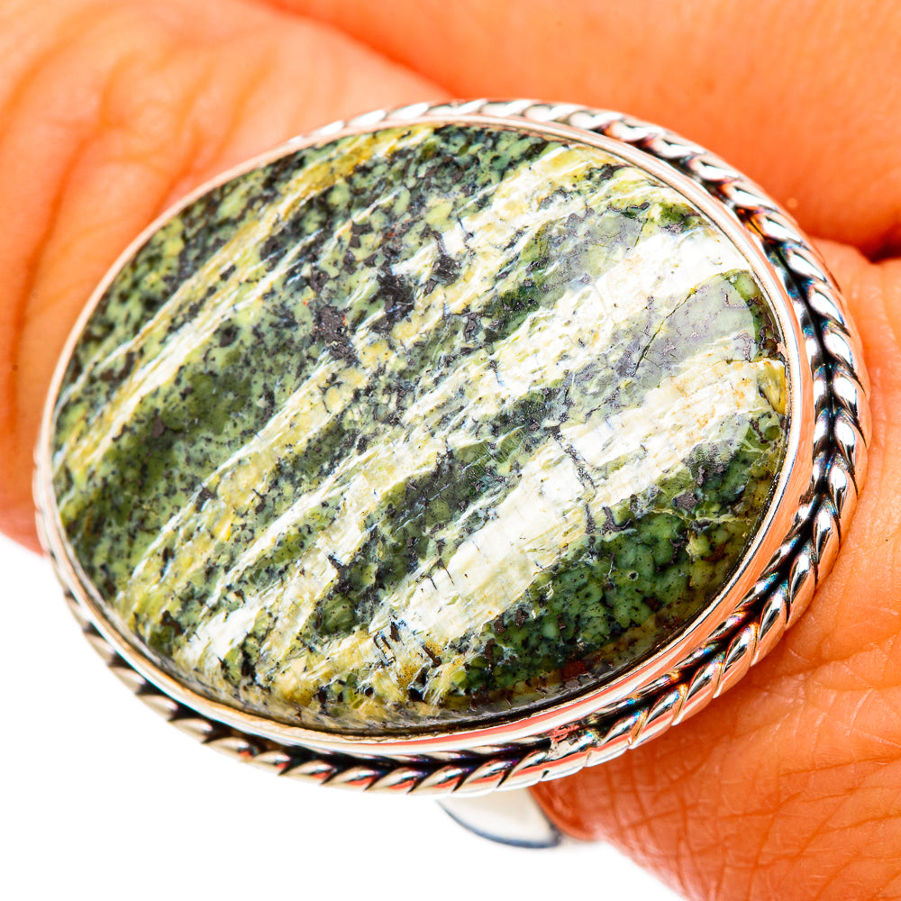 Lizard Jasper Rings handcrafted by Ana Silver Co - RING103398