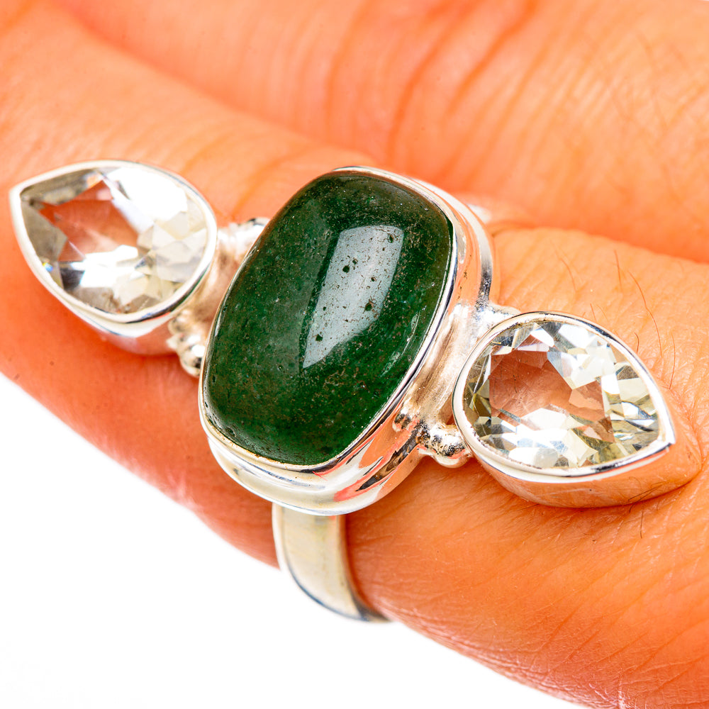 Green Aventurine Rings handcrafted by Ana Silver Co - RING103438
