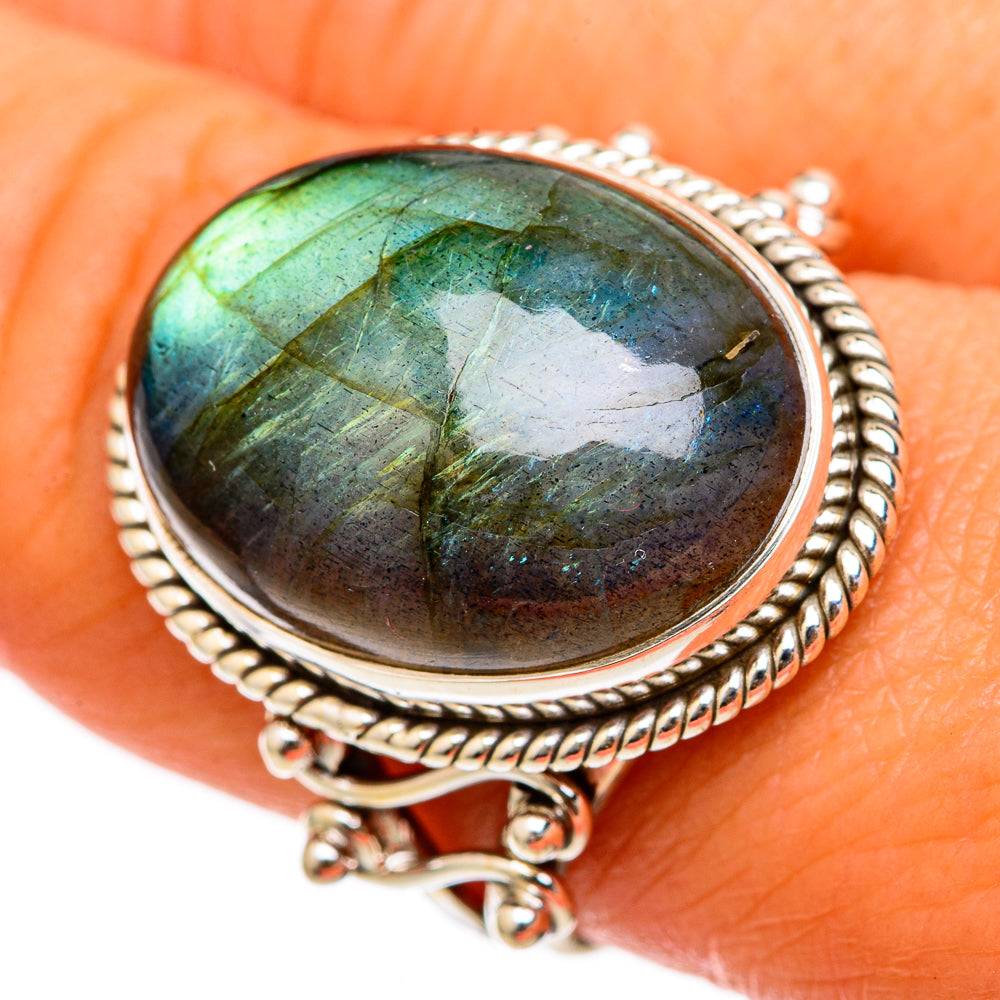 Labradorite Rings handcrafted by Ana Silver Co - RING103439