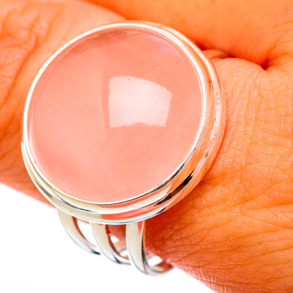 Rose Quartz Rings handcrafted by Ana Silver Co - RING103449