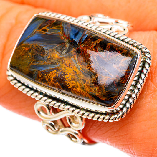 Golden Pietersite Rings handcrafted by Ana Silver Co - RING103457