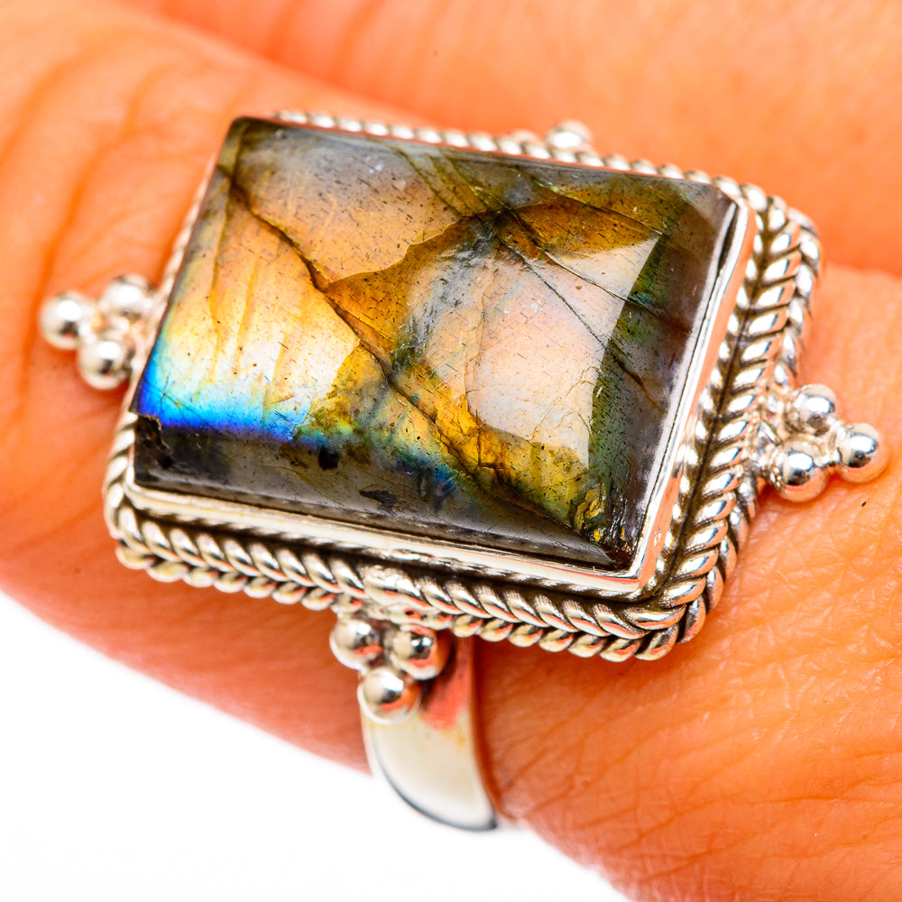 Labradorite Rings handcrafted by Ana Silver Co - RING103461