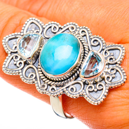 Larimar Rings handcrafted by Ana Silver Co - RING103469