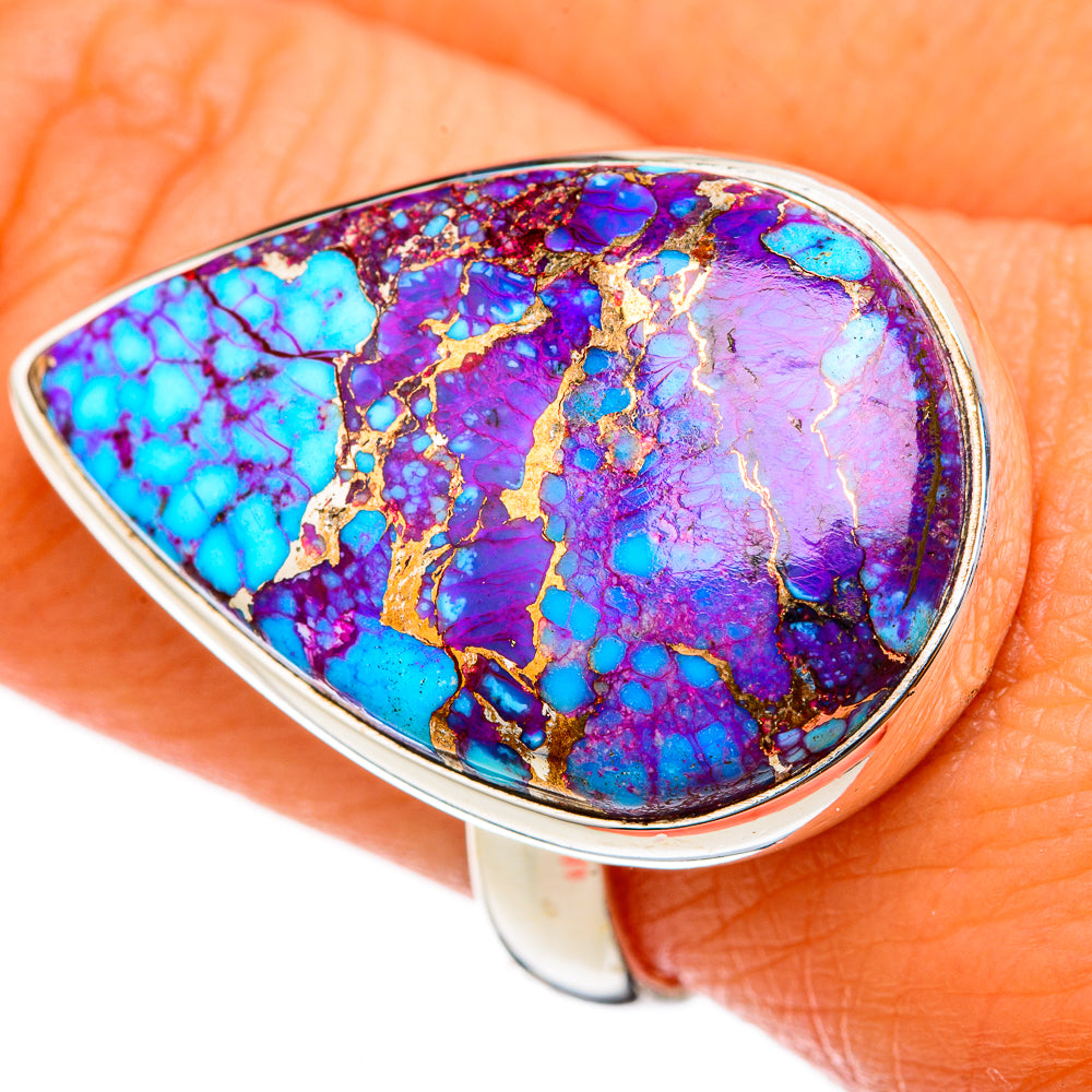Purple Copper Turquoise Rings handcrafted by Ana Silver Co - RING103476