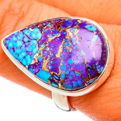 Purple Copper Turquoise Rings handcrafted by Ana Silver Co - RING103476