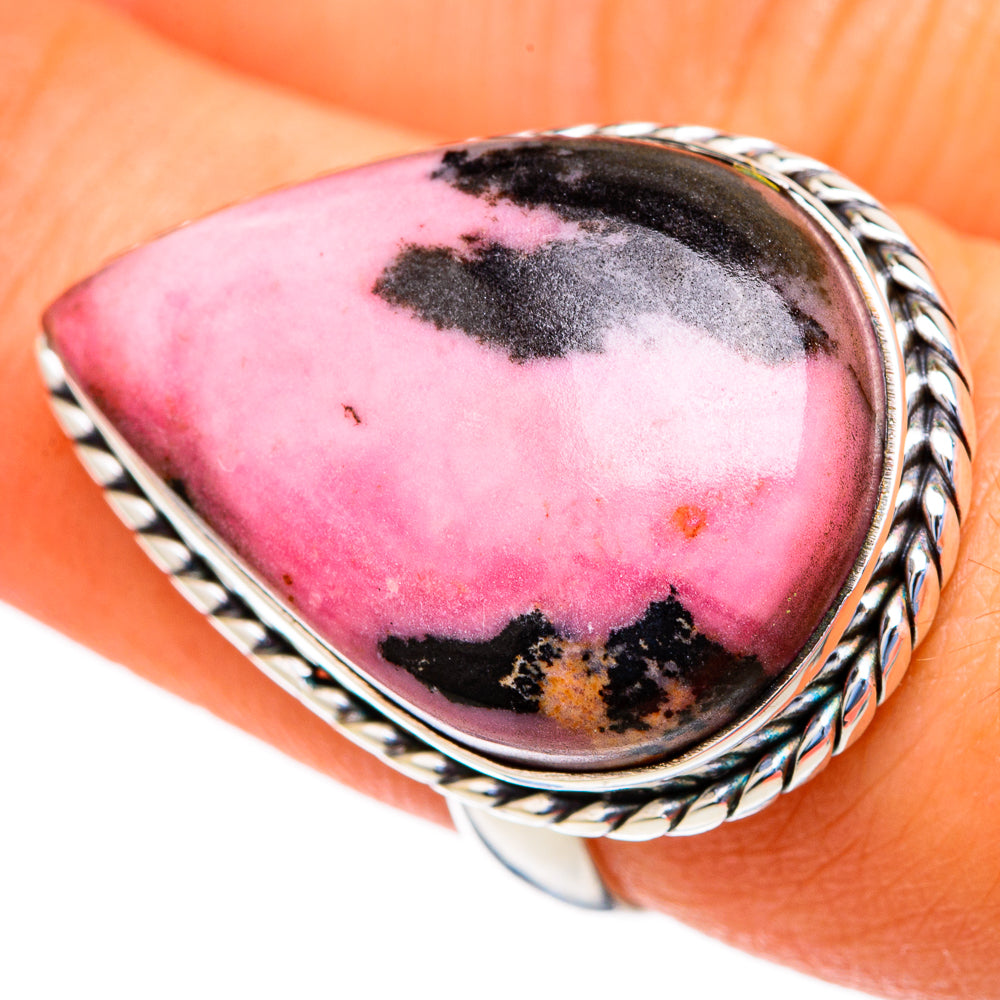 Rhodonite Rings handcrafted by Ana Silver Co - RING103492