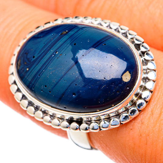Blue Jasper Rings handcrafted by Ana Silver Co - RING103513